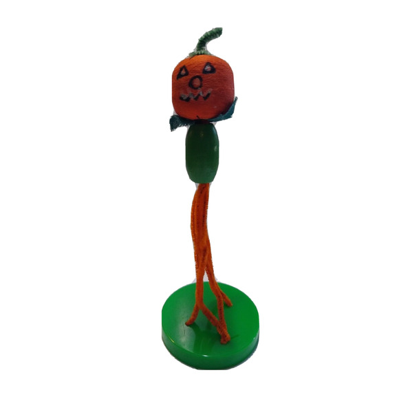 Halloween Goblin Head JOL Squid Like Legs Vintage Decoration Pipe Cleaner Legs - Picture 2 of 6